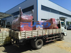 福瑞得機械手扶雙輪壓路機，座駕壓路機正式裝車發(fā)往客戶所在地